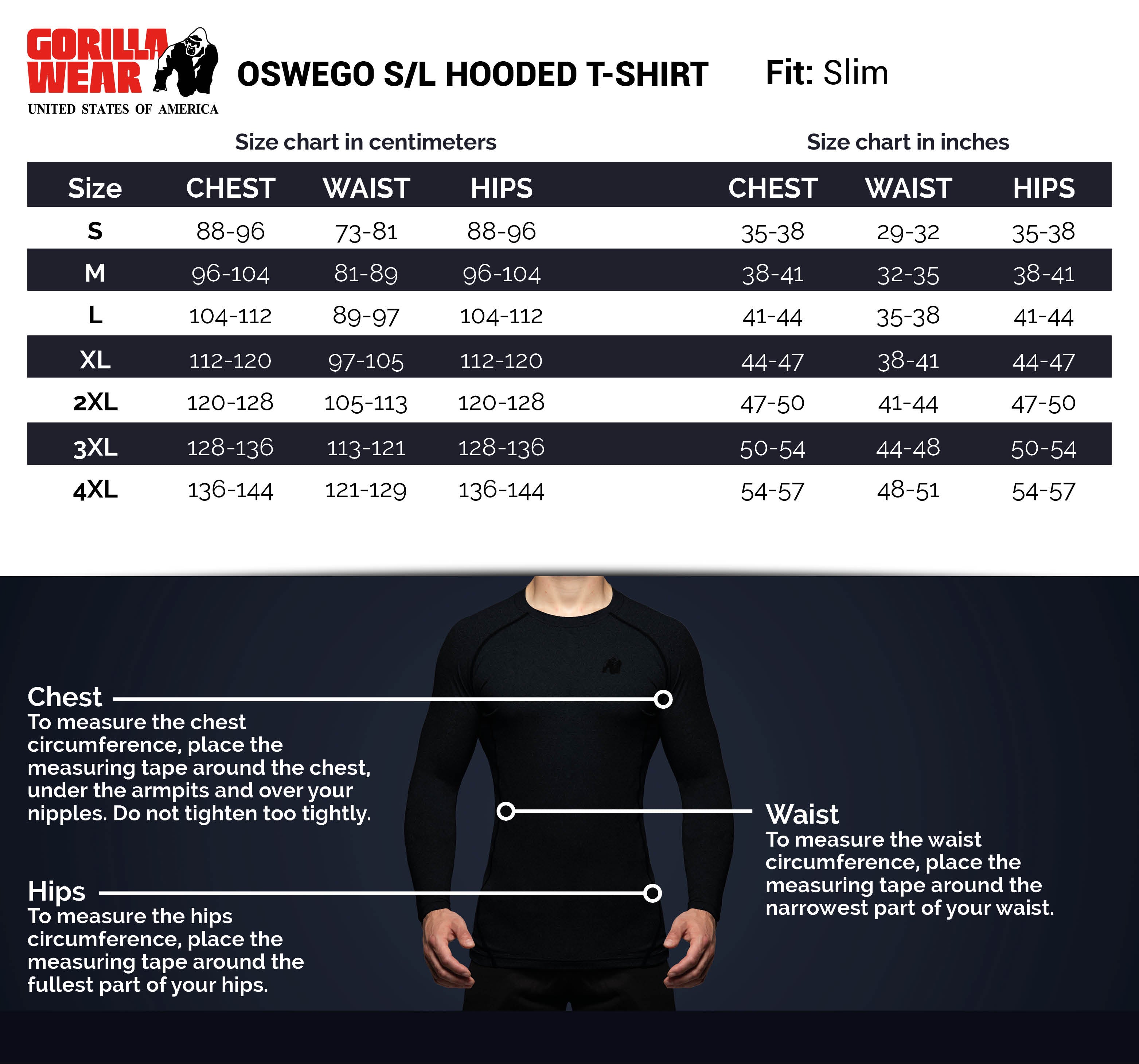Oswego S/L Hooded T-shirt - Blue