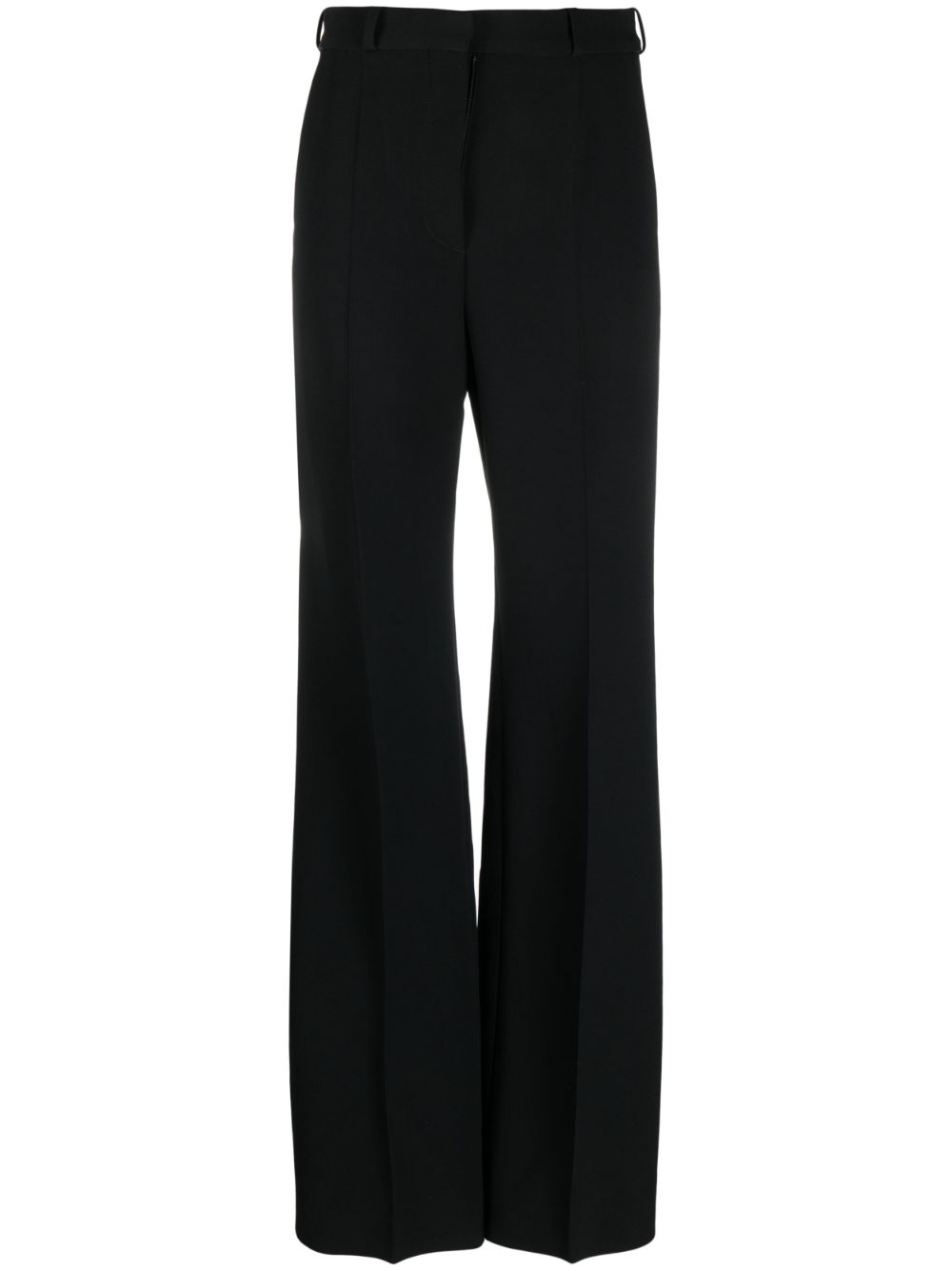 High-waist flared trousers - Black