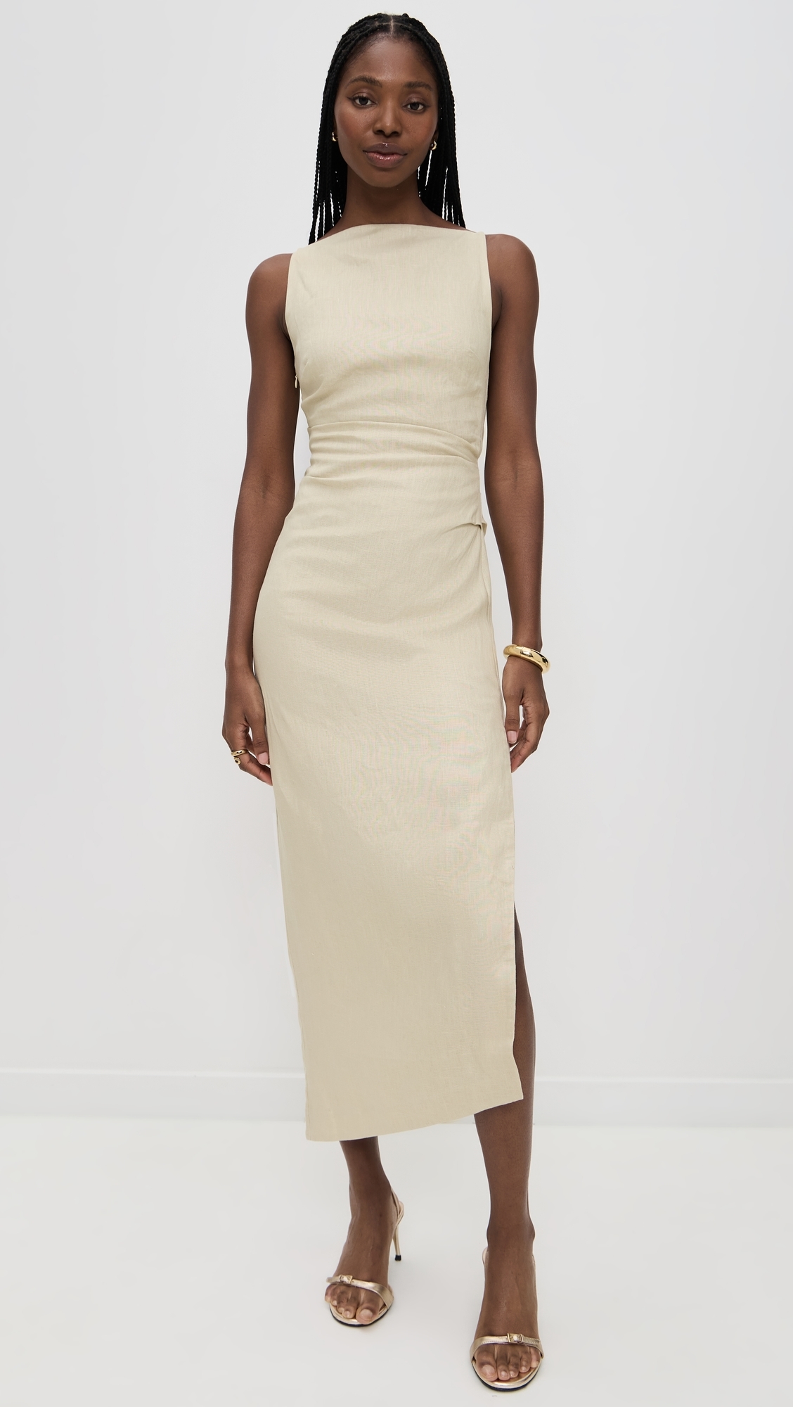 Raquel Midi Dress Wheat