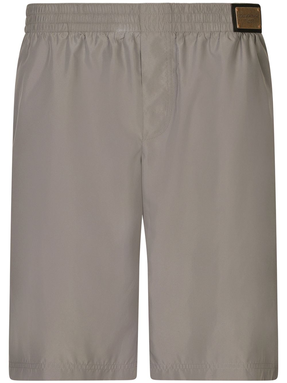 Logo-patch detail swim shorts - Grey