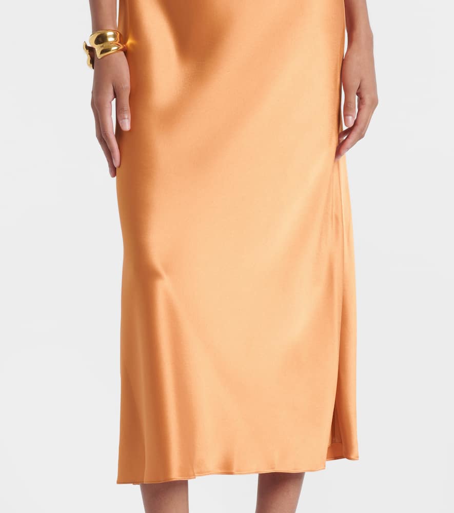 Sienna halterneck satin midi dress
