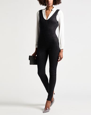 Woman Jumpsuit Black Size M Polyamide, Metallic fiber