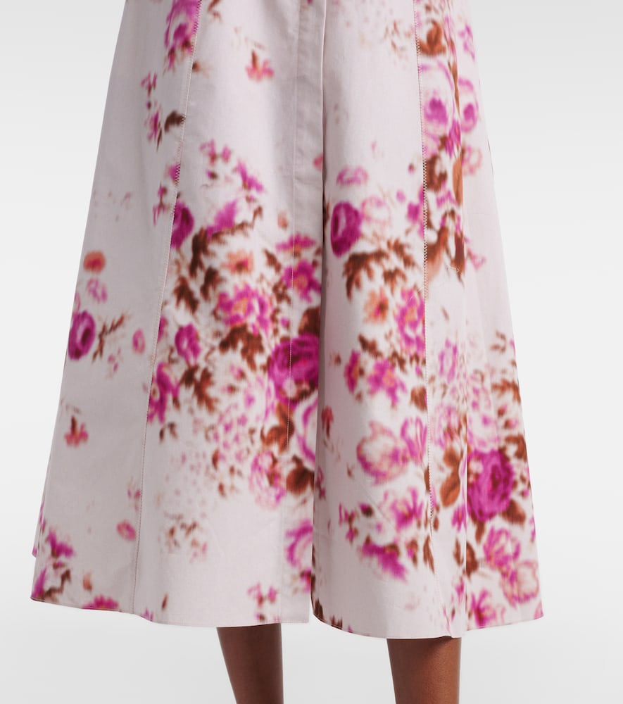 Floral cotton poplin shirt dress