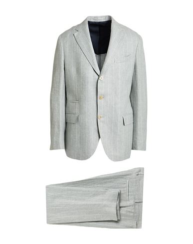 Man Suit Light blue Size 48 Linen, Wool, Silk