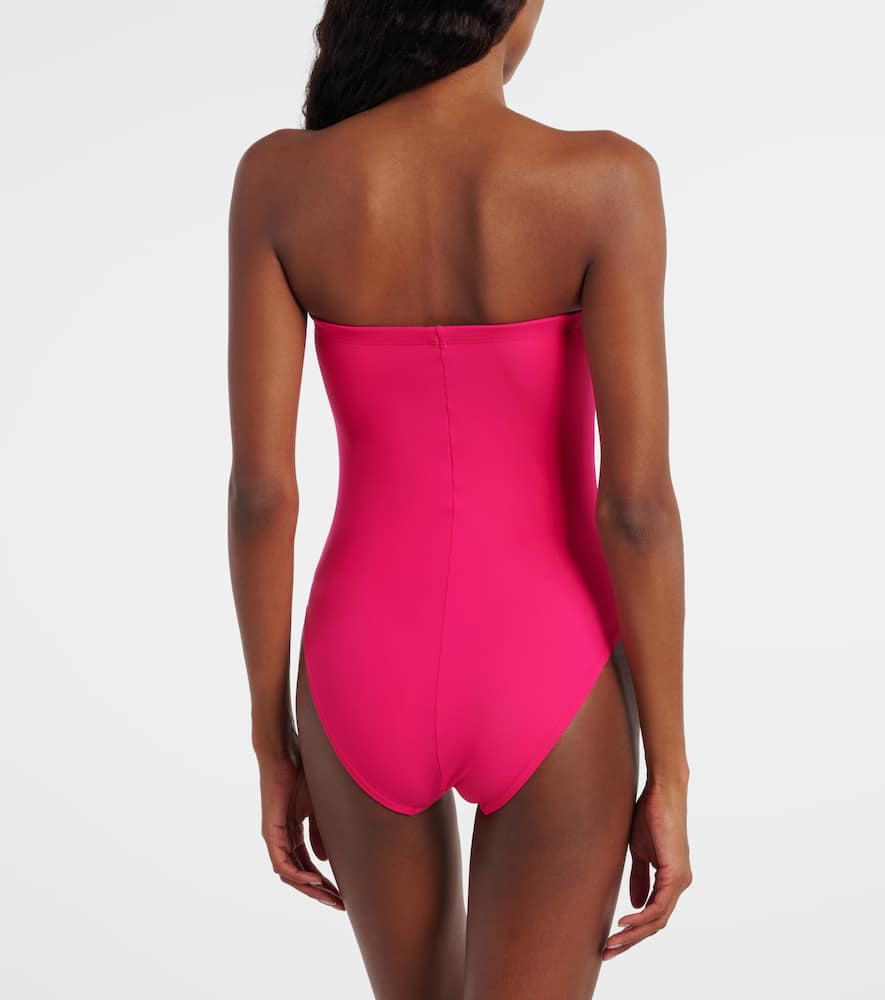 Tess floral-appliqué swimsuit