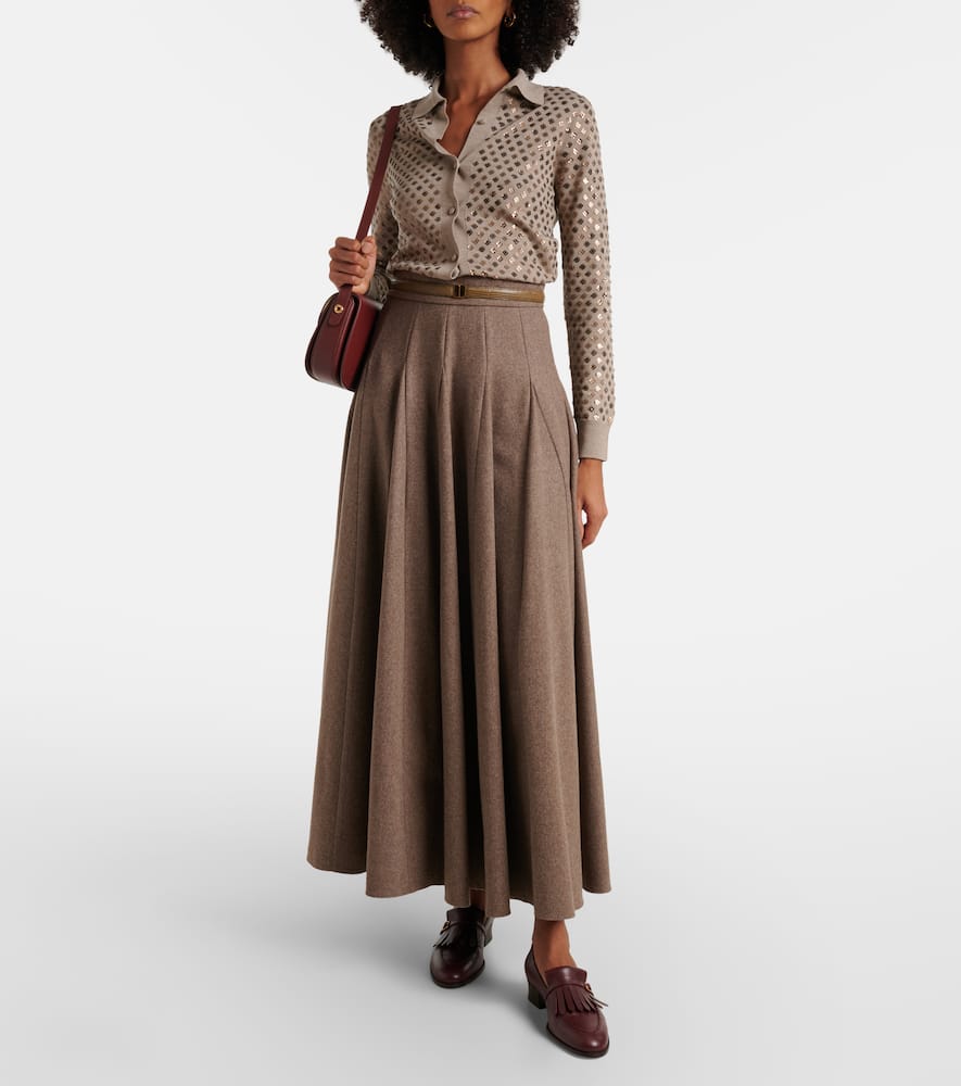 Ragno sequined virgin wool cardigan