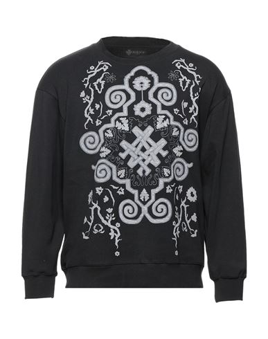 Man Sweatshirt Black Size M Cotton, Elastane