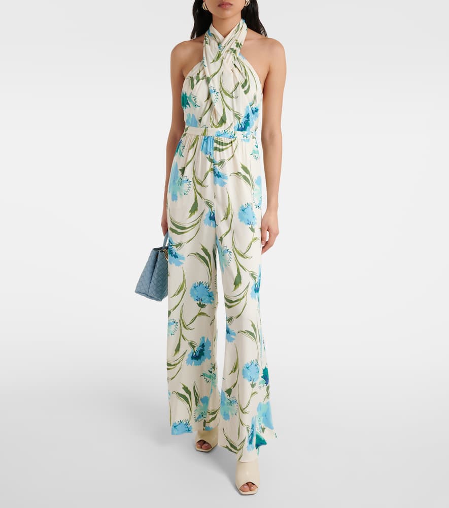 Diane von Furstenberg Cort floral halterneck jumpsuit