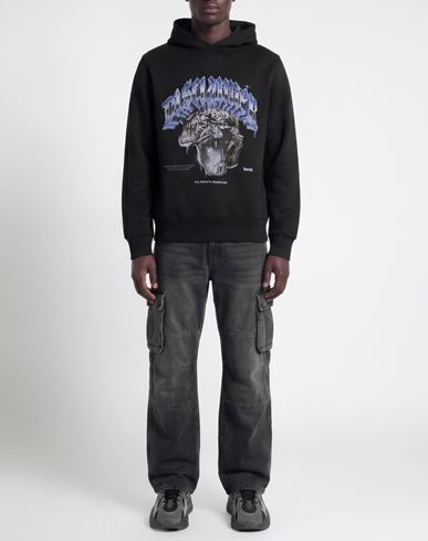 Man Sweatshirt Black Size L Cotton