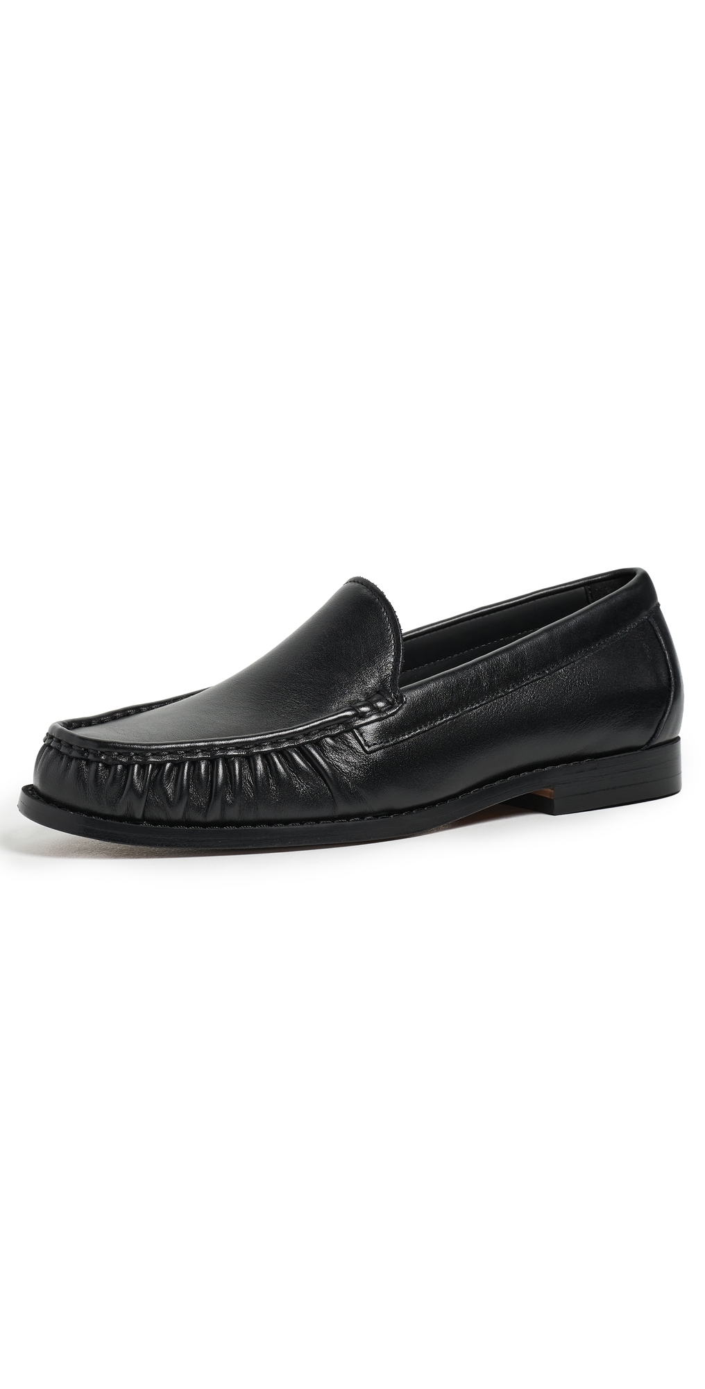G. H. Bass Venetian Gathered Weejuns Loafers Open Black
