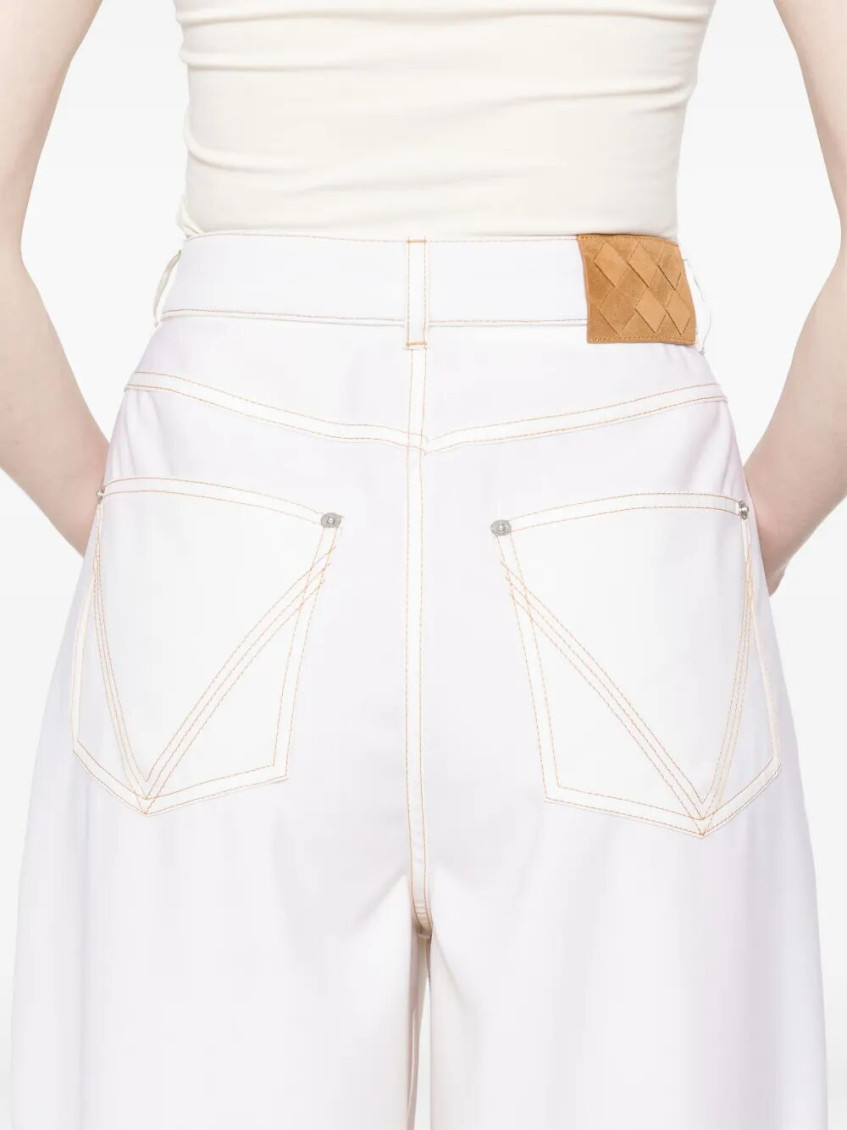 White Straight-Leg Pants