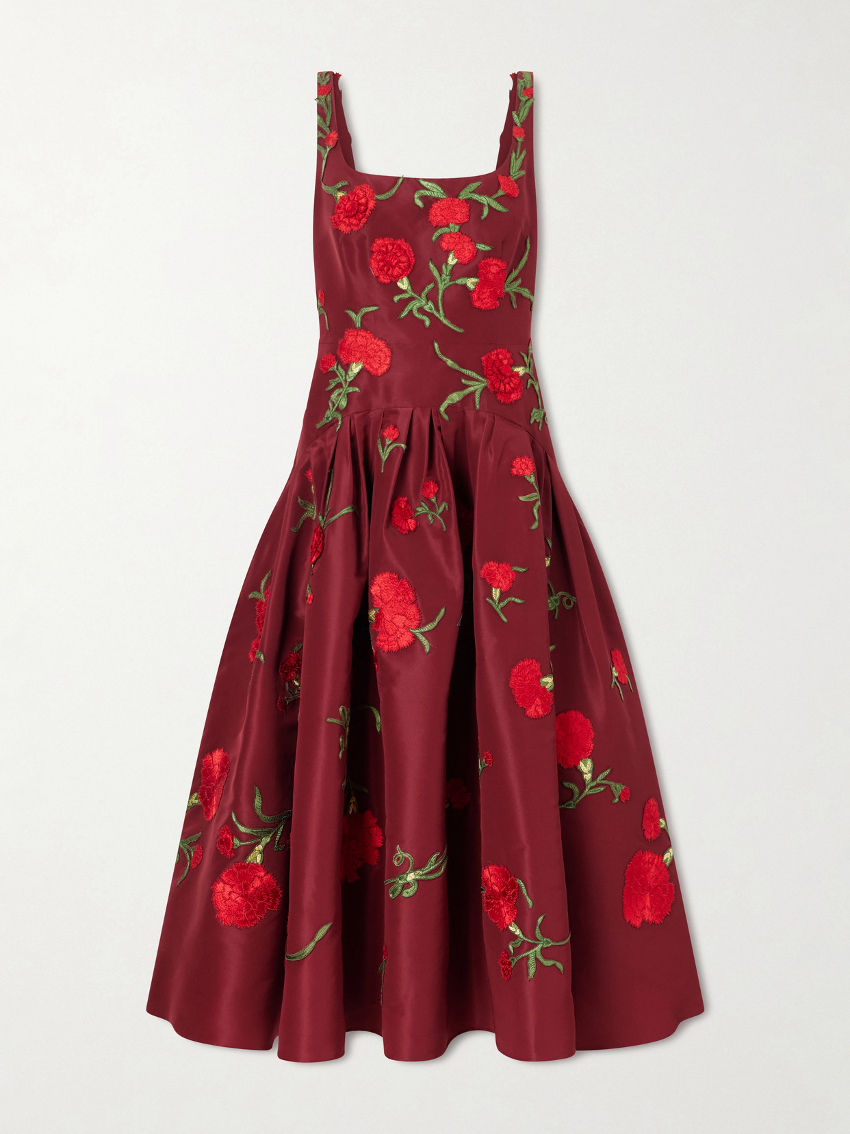 Floral-embroidered Silk-faille Gown - US2