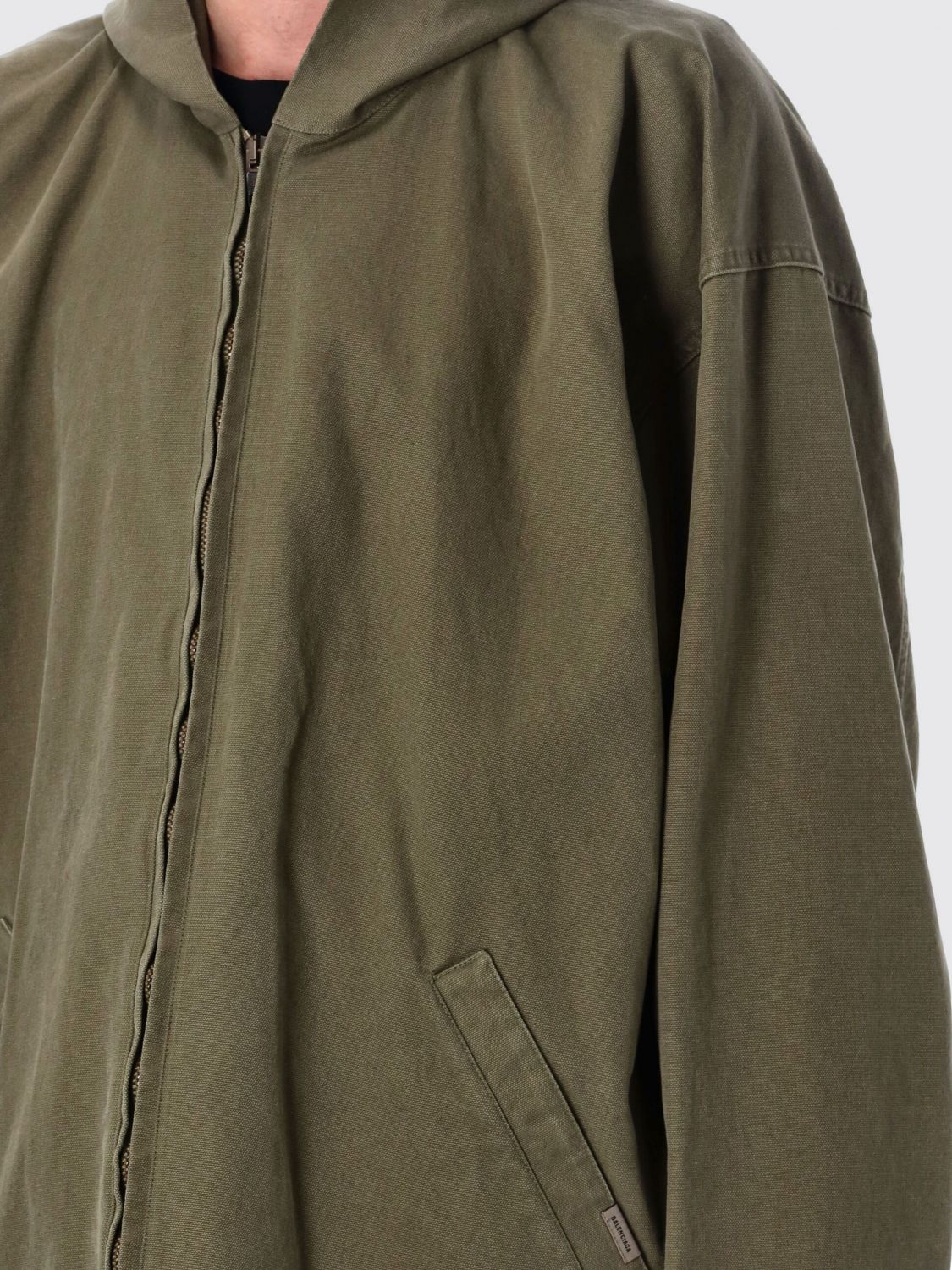 Hooded zip-up jacket - Green