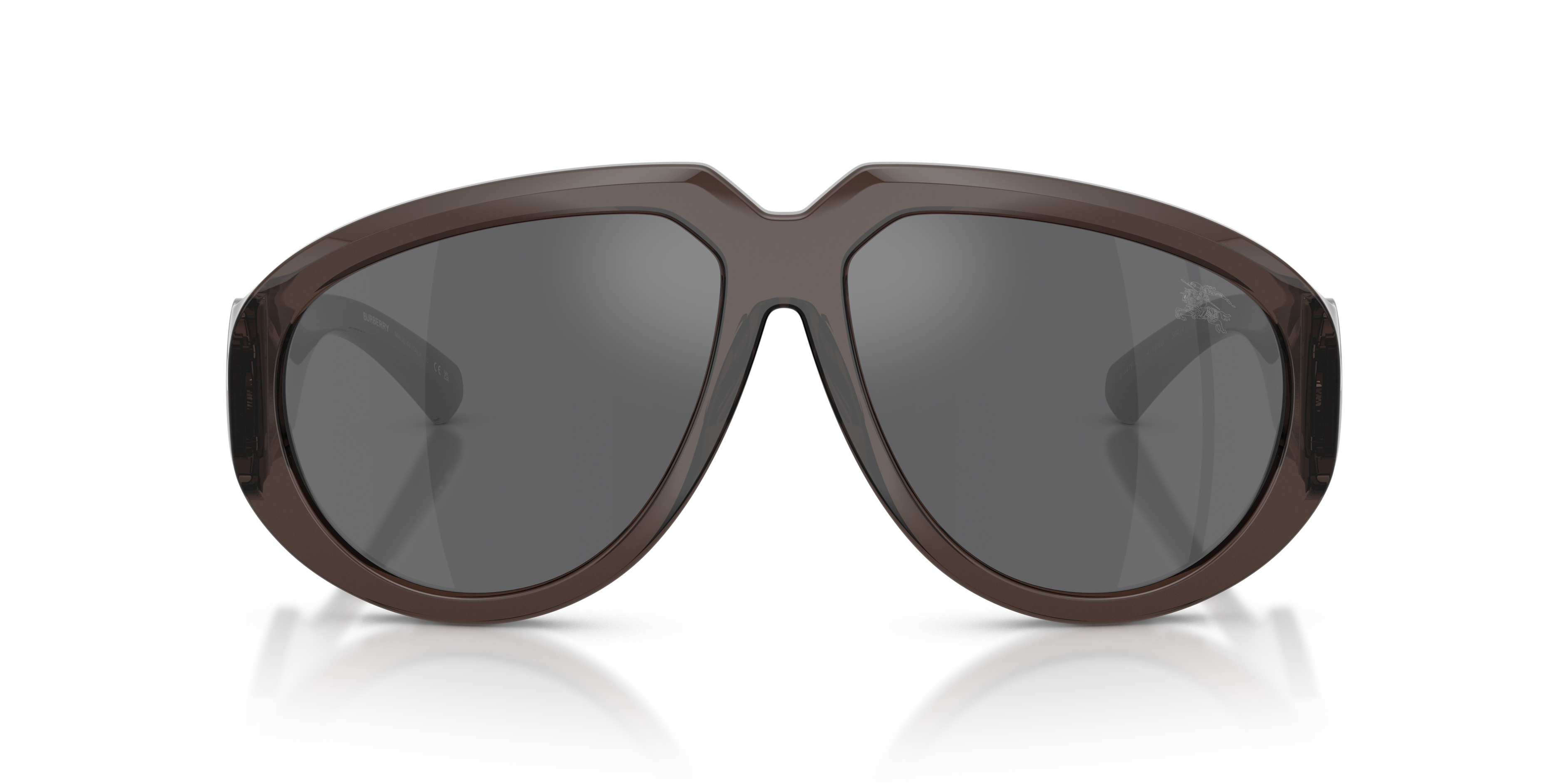 Burberry Woman Burberry BE4479U 41126G Sunglasses Injected Grey Grey Pilot Mirror
