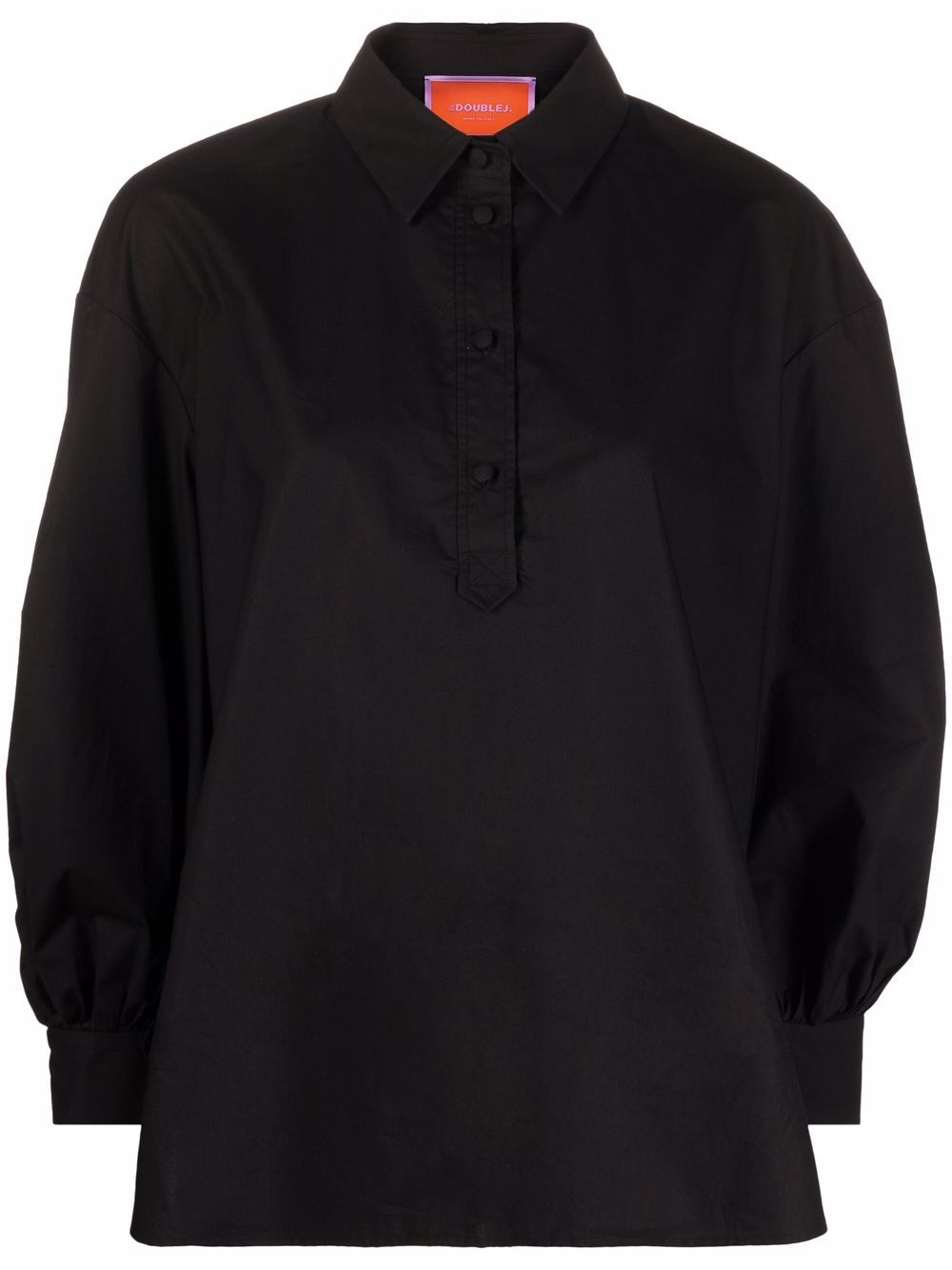 Poet button-placket cotton shirt