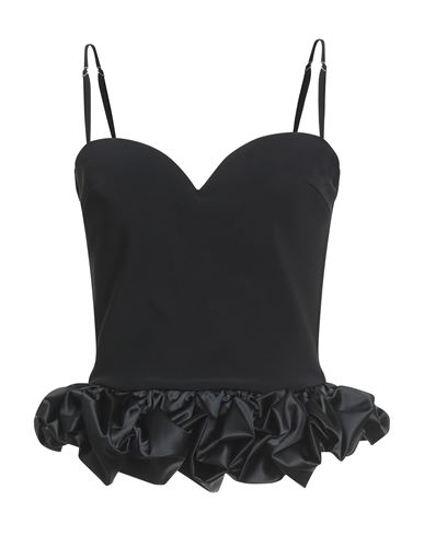 Woman Top Black Size 2 Polyamide, Elastane