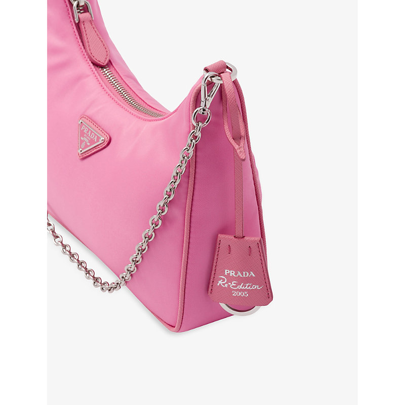 Womens Pink Re-Nylon 2005 Recycled-nylon Shoulder bag 