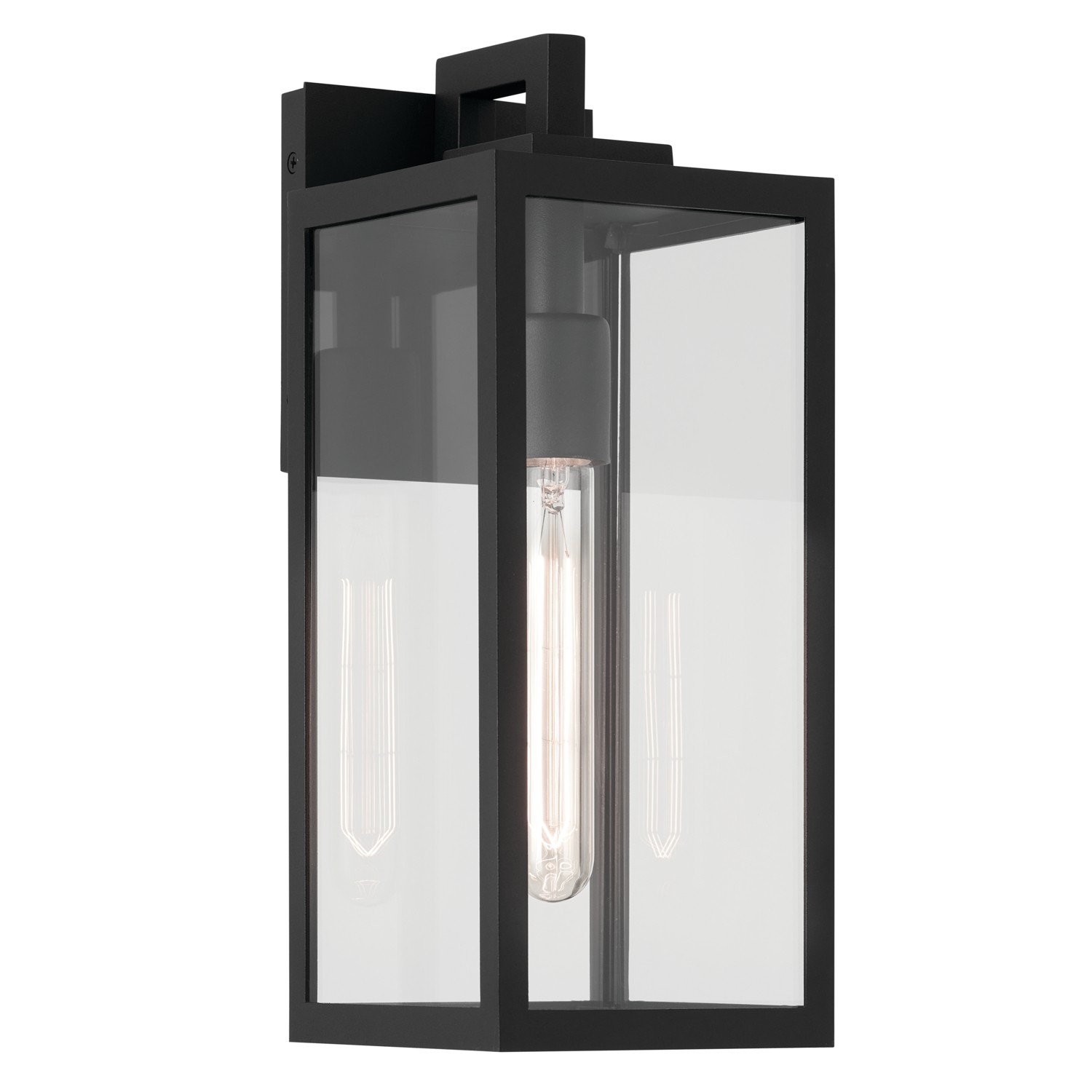 Textured Black One Light Outdoor Wall Mount from the Branner Collection