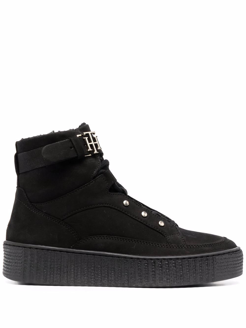 Platform suede boots - Black