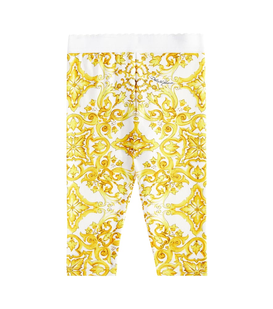 Dolce & Gabbana Kids Baby Majolica cotton dress and bloomers set