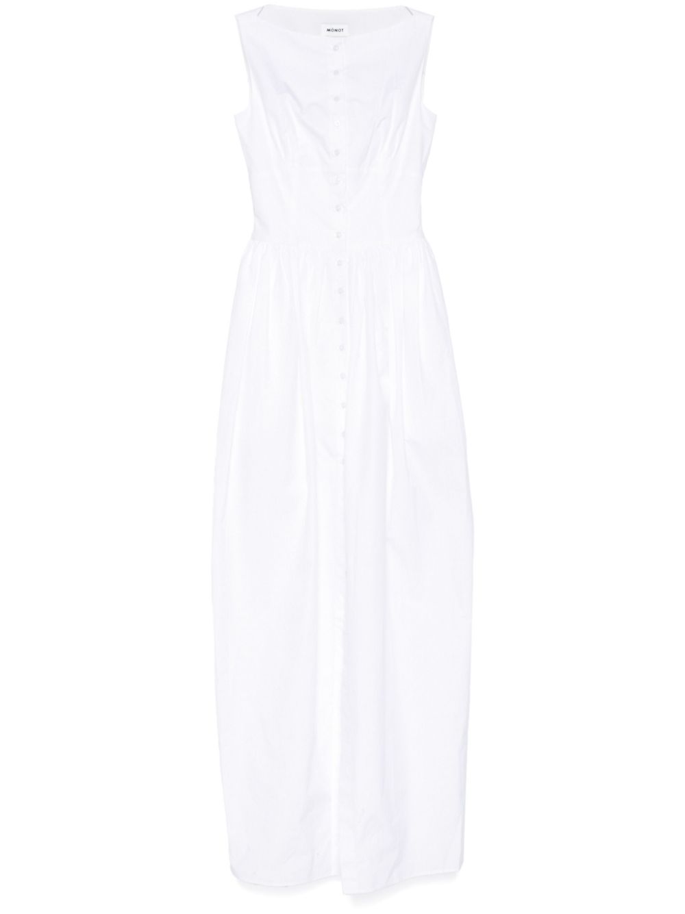 Sleeveless balloon maxi dress - White