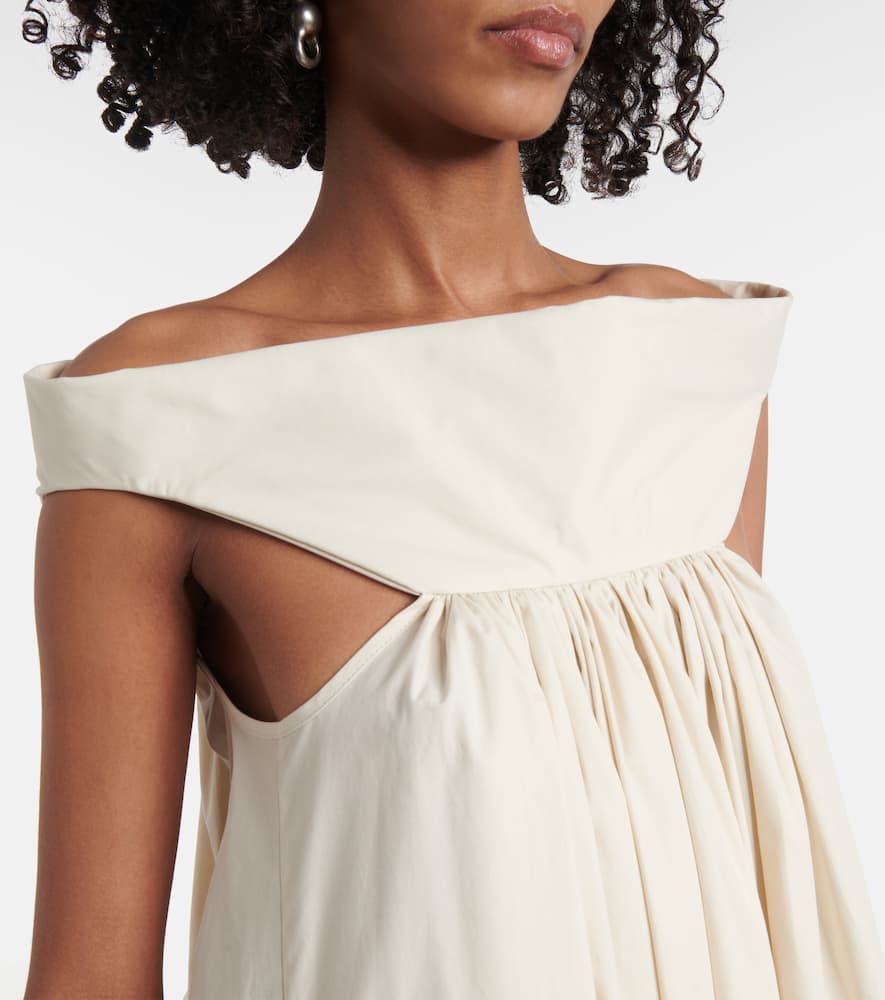 Chalice cutout cotton poplin maxi dress