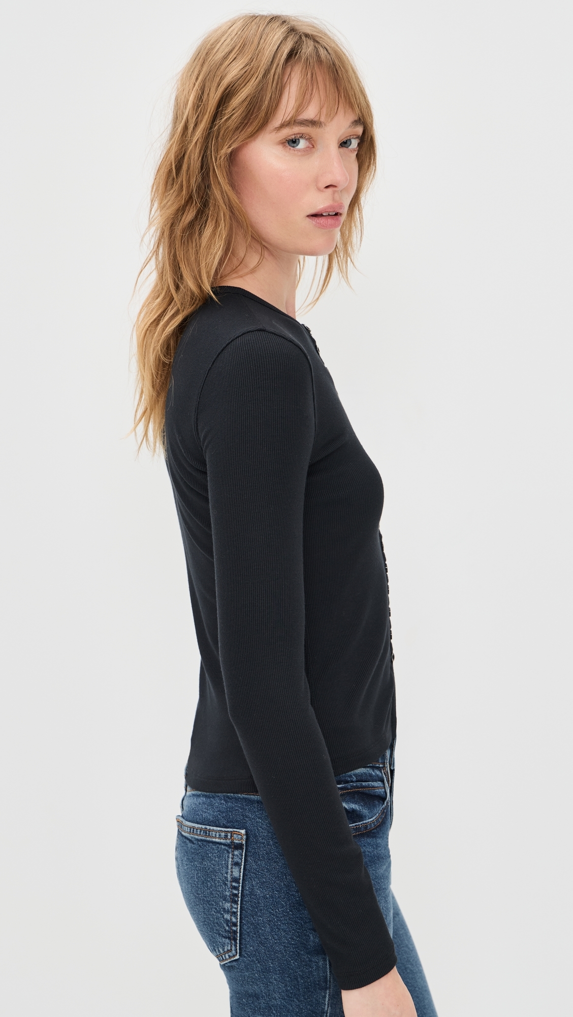 The Rib Splay Top Black