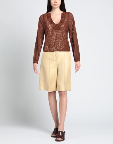 Woman Top Brown Size L Cotton