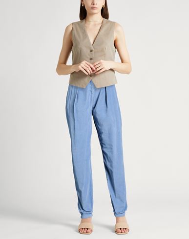 Woman Pants Pastel blue Size 26 Cotton, Elastane