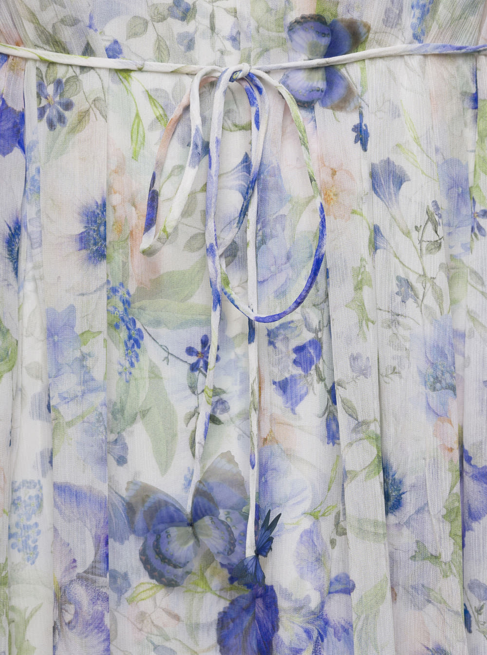 Multicolored Floral Garden Print Maxi Dress In Viscose Woman