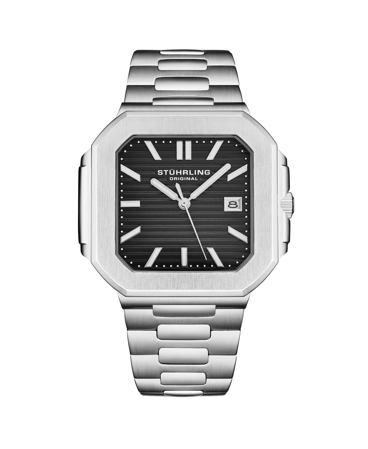 Modulus 4064 Men s 43 mm Quartz Watch Brushed Steel Case Sunray Dial and Integrated Bracelet - Grey