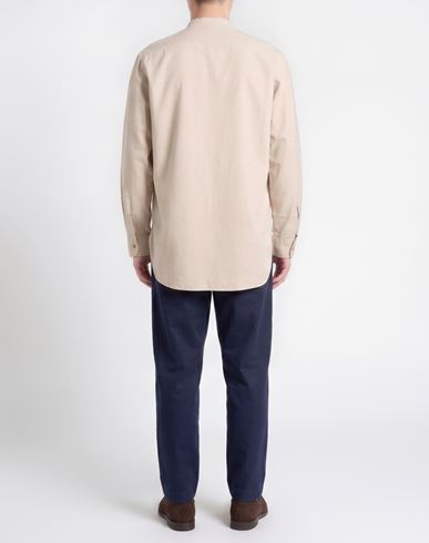 Man Shirt Beige Size 42 Cotton