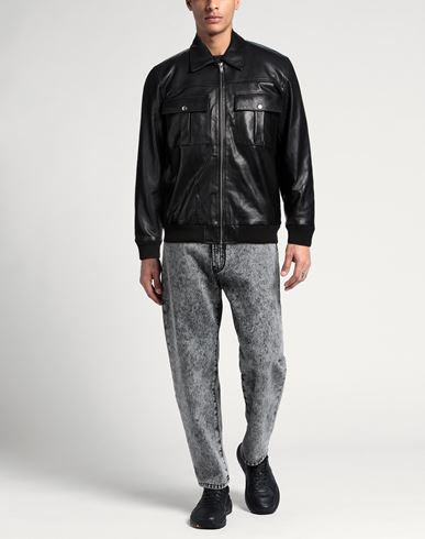 Man Jacket Black Size XL Sheepskin