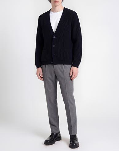 Man Cardigan Midnight blue Size M Wool, Acrylic