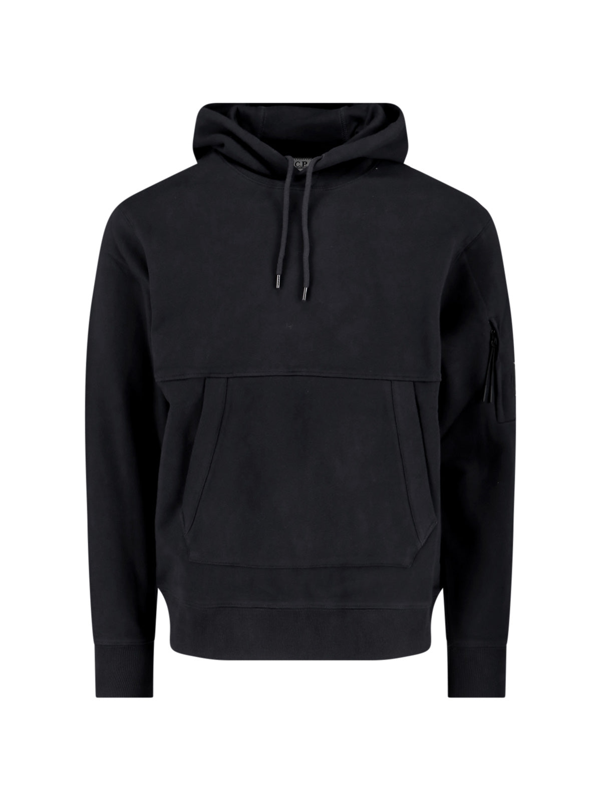 C. p. Company Classic Hooded Cotton Hoodie with Zip Sleeve Pocket