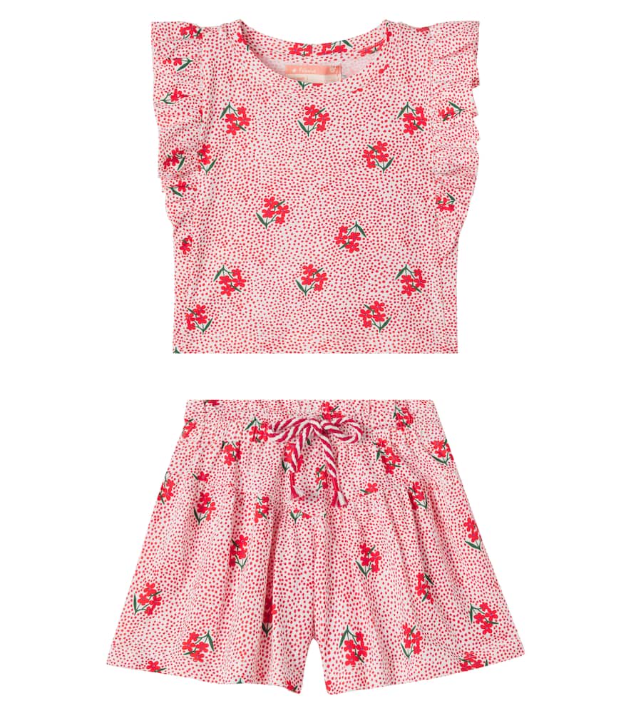 Fábula Jardinzinho cotton top and shorts set