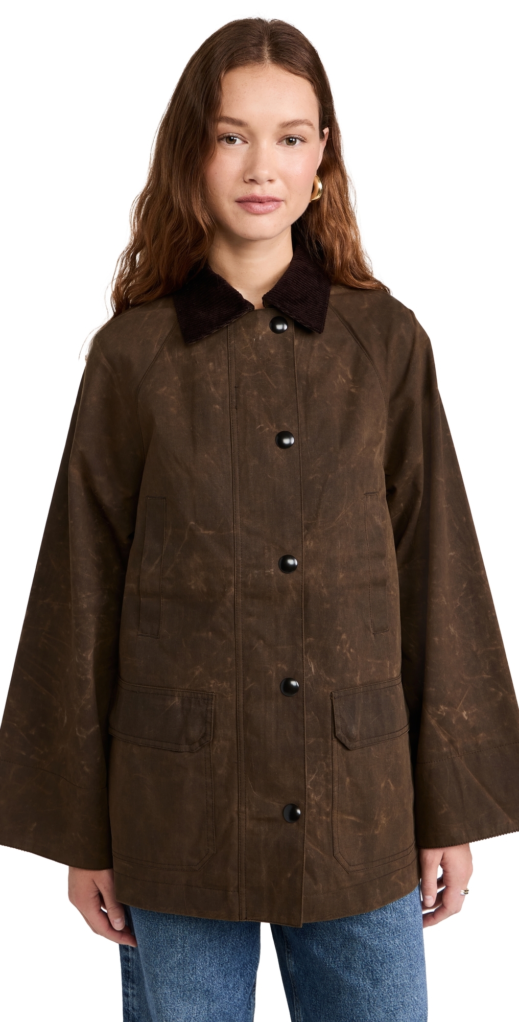 Waxed Madison Barn Jacket Brown
