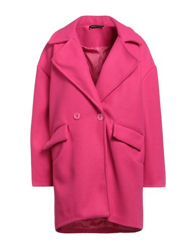 Woman Coat Fuchsia Size ONESIZE Polyester, Viscose, Elastane