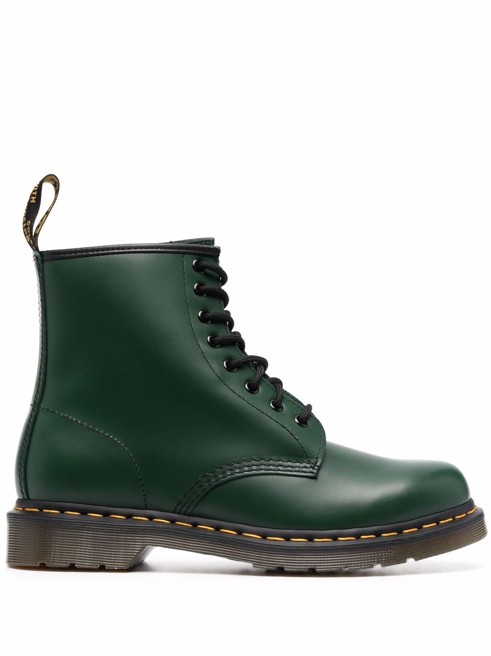 1460 Combat Boots In Green Leather