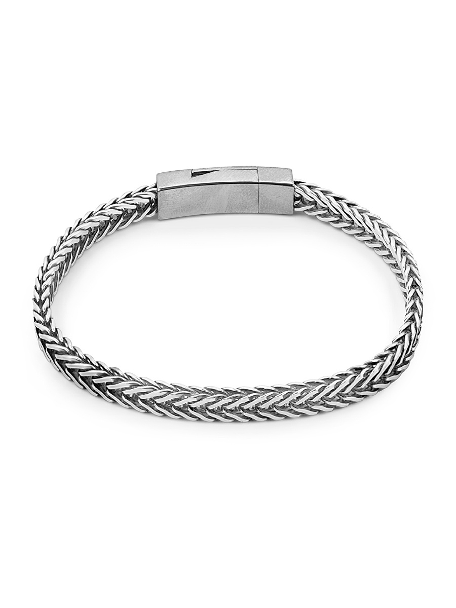 Men's Coda Di Volpe Sterling Silver Bracelet - Silver