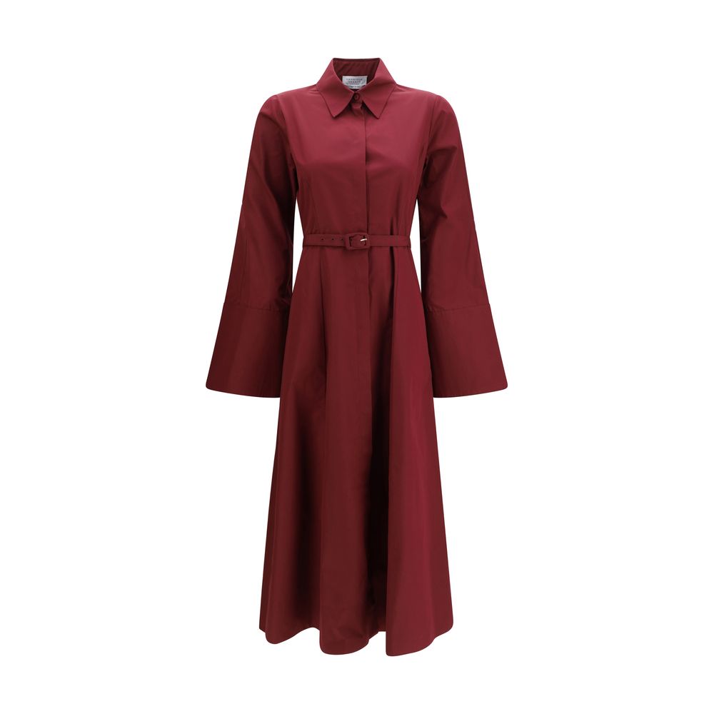Carmina Shirtdress — Burgundy