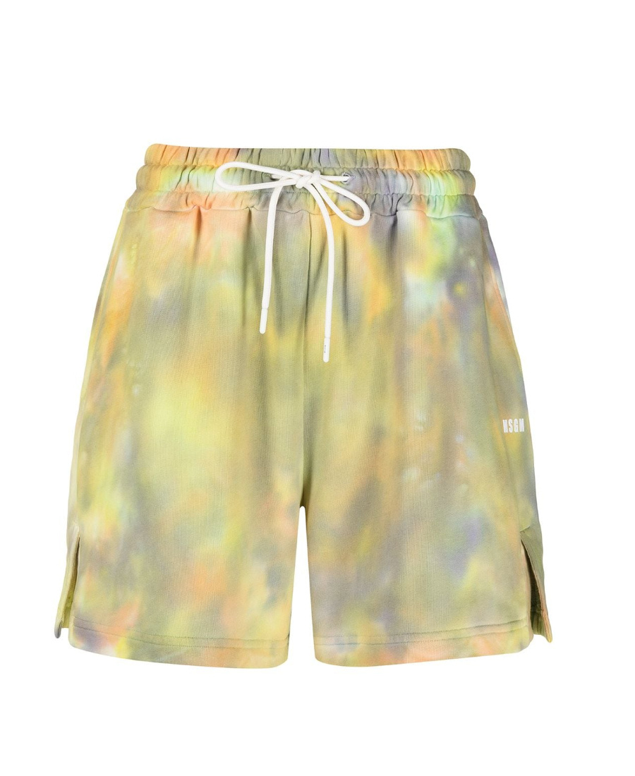 Tie-dye track shorts