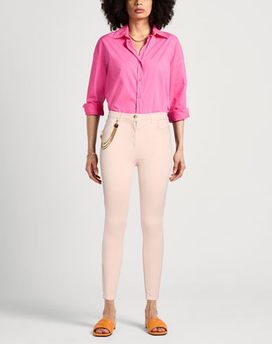 Woman Jeans Light pink Size 26 Cotton, Elastomultiester, Elastane