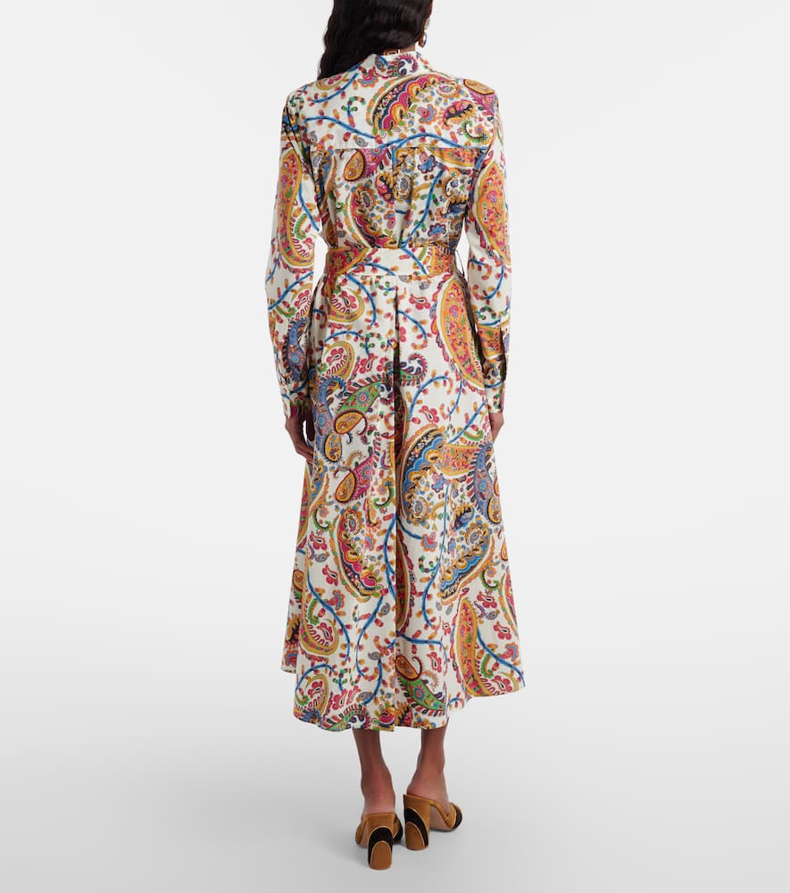 Paisley cotton wrap dress