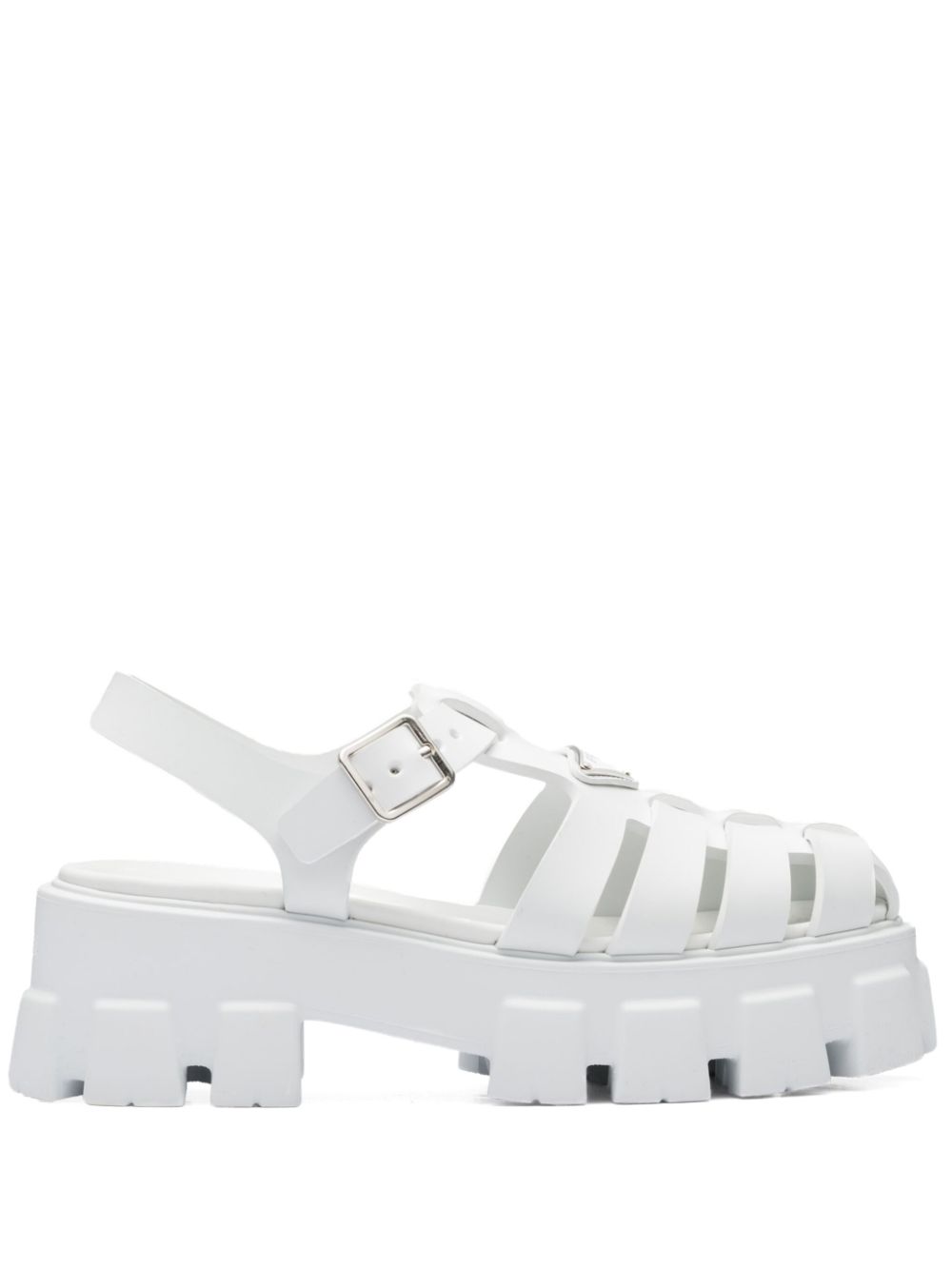 Monolith platform sandals - White