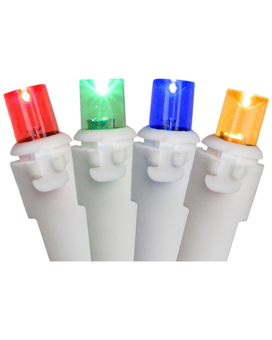 Northlight 100-Count Multi Color LED Wide Angle Christmas Icicle Lights - 5.5ft White Wire