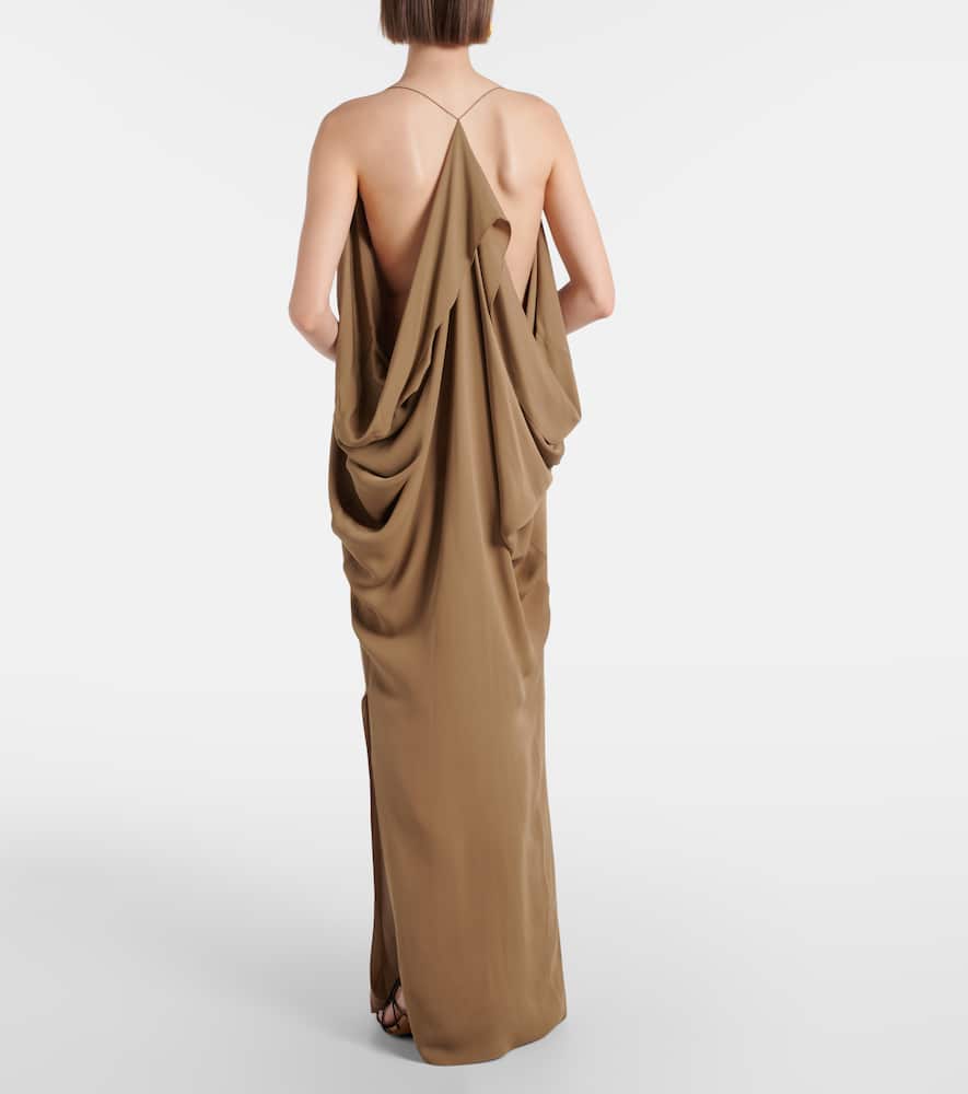 Dandora draped silk gown