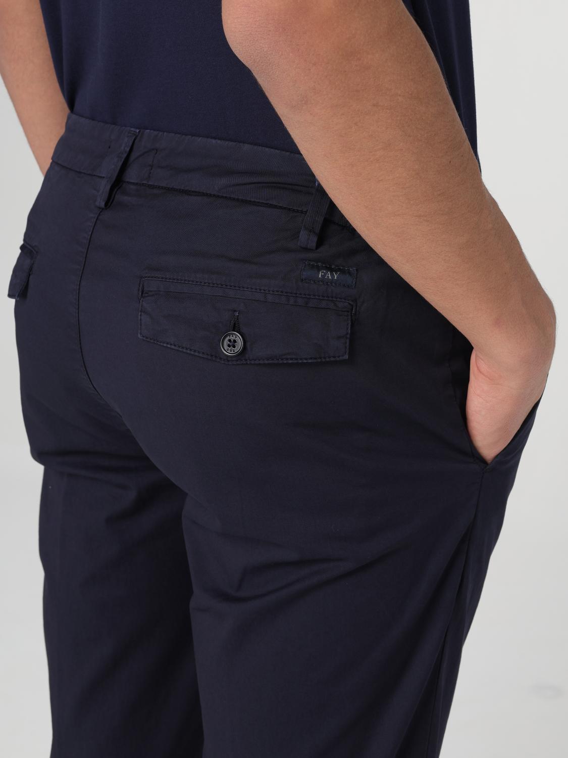 Pants Men color Blue