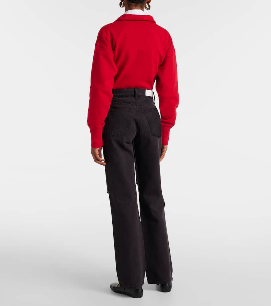 90s distressed high-rise straight jeans