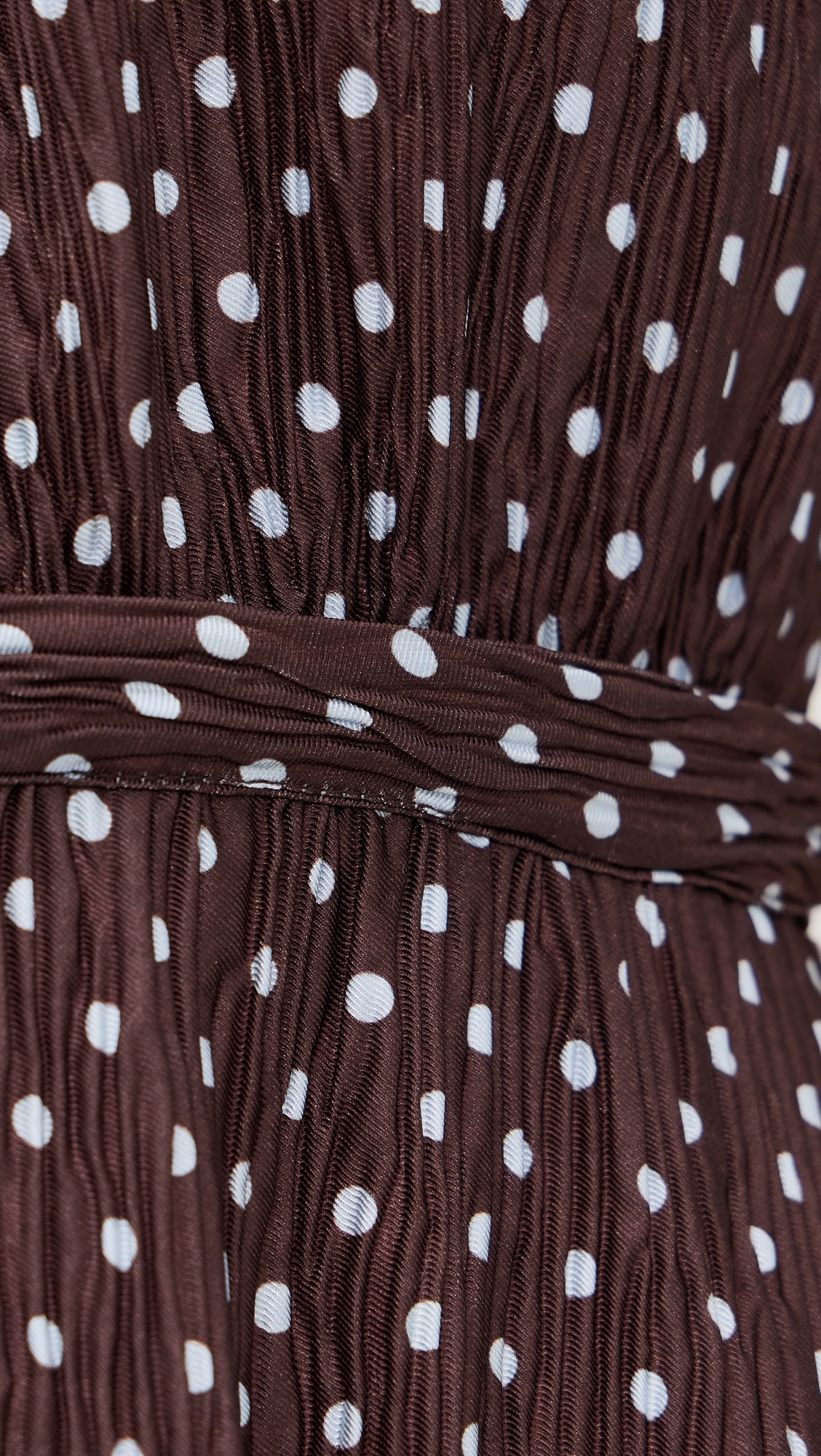 District Maxi Dress CHOCOLATE BLUE POLKA
